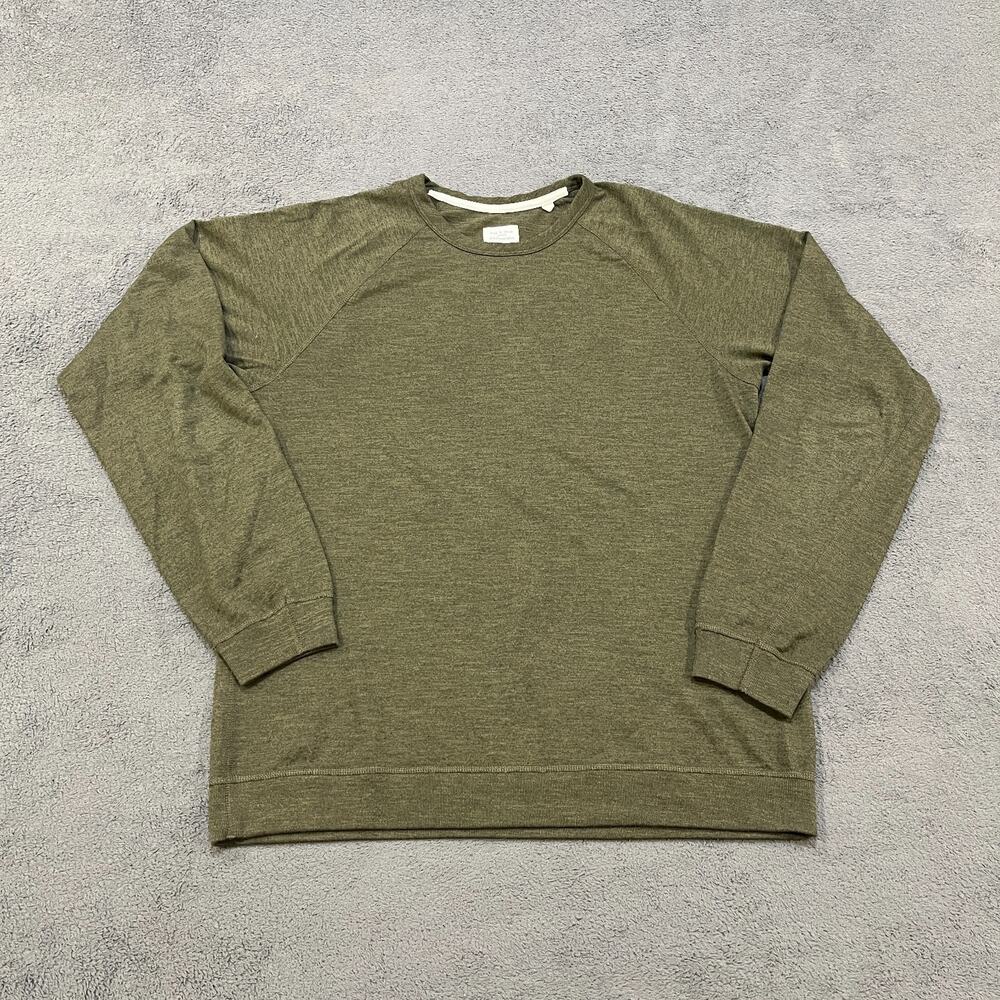 Rag & Bone Olive Green Long Sleeve Crewneck Sweatshirt Pullover Men's Size Large